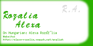 rozalia alexa business card